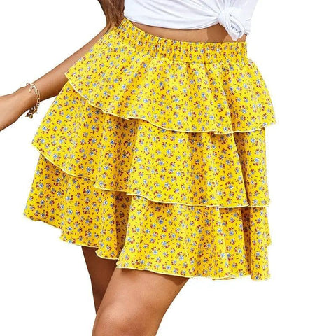 Thousand Layer Cake Floral Pleated Skirt-9
