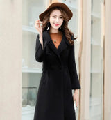 LOVEMI trench coat black / XL Lovemi -  Fashion split sleeves long woolen coat coat