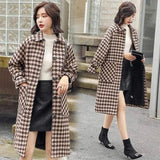 LOVEMI trench coat Houndstooth / S Lovemi -  Trendy simple color woolen coat