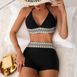 Trendy Boho Chic Swimwear Set: Summer Fashion Essentials-1