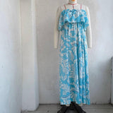 Trendy Floral Tube Top Dress-8250 Blue-5