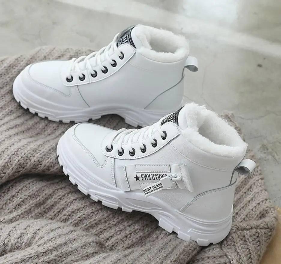Trendy High-Top Sneakers for Casual Style-White-6