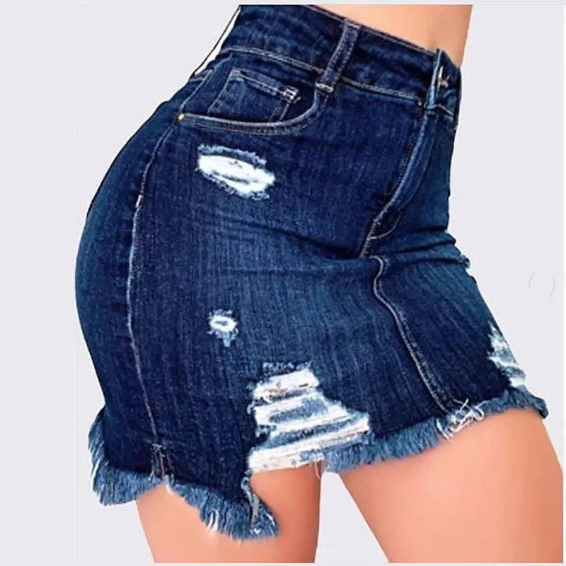 Trendy Ripped Denim Shorts for Women | Shop Now-3