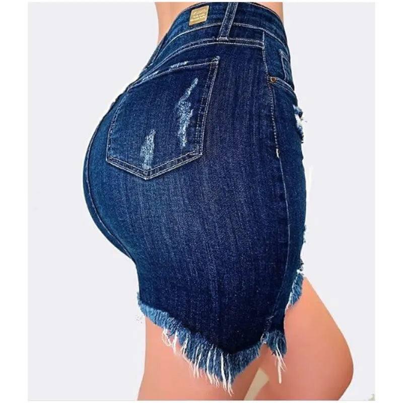Trendy Ripped Denim Shorts for Women | Shop Now-4