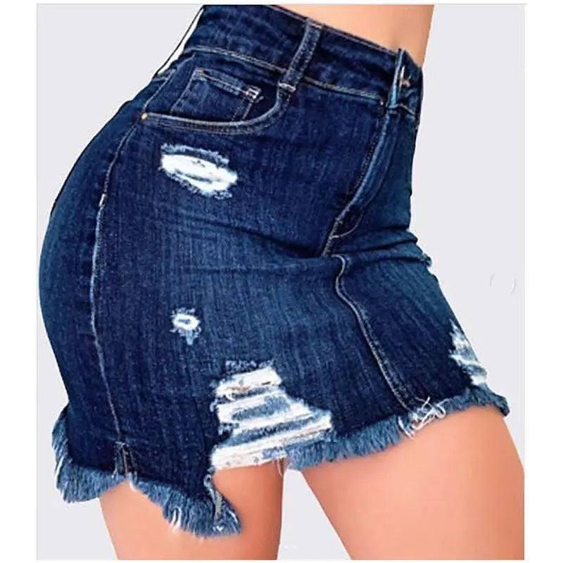 Trendy Ripped Denim Shorts for Women | Shop Now-5