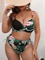 Tropical High-Waisted Bikini: Chic Swimwear for Every Body Bikinis LOVEMI  Color 3 L 
