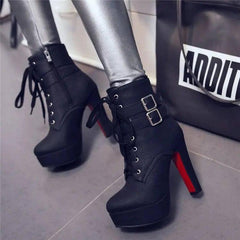 Ultra-heeled chunky heel women boots-1