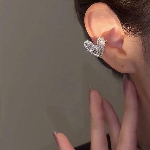 Unique Heart-Shaped Ear Cuff Jewelry Trends-Love Ear Clip Pairs-4