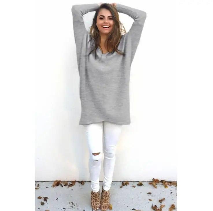 V-Neck Warm Sweaters Casual Sweater-2