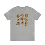 Vintage Peaches Printed Graphic Tees Women Cute Cottagecore-GRAY-5