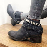 Vintage Women's Shoes Ladies Fashion Single Shoes-5