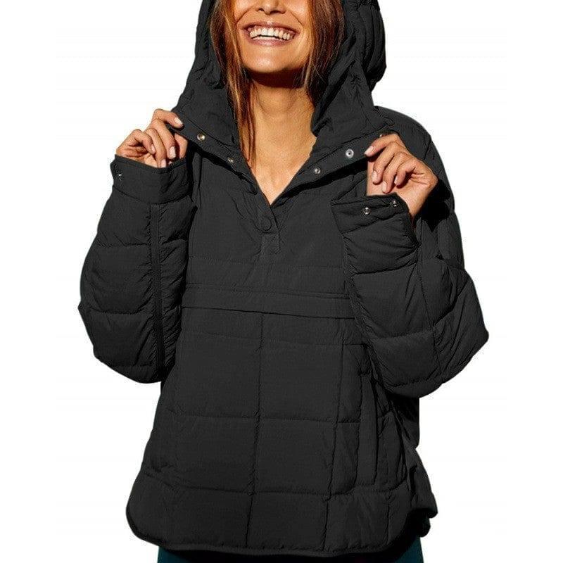 Warm Hoodie Down Jacket Women-2