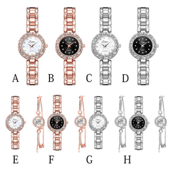 Watches-Set Bangle Clock Bracelet Wrist-Watch Quartz Women-4