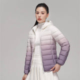 LOVEMI  WDown jacket Lovemi -  Women's Autumn And Winter Lightweight Down Jacket Hooded Gradient Color