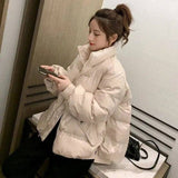 LOVEMI  WDown jacket White / S Lovemi -  Korean Style Loose Little Down Padded Coat