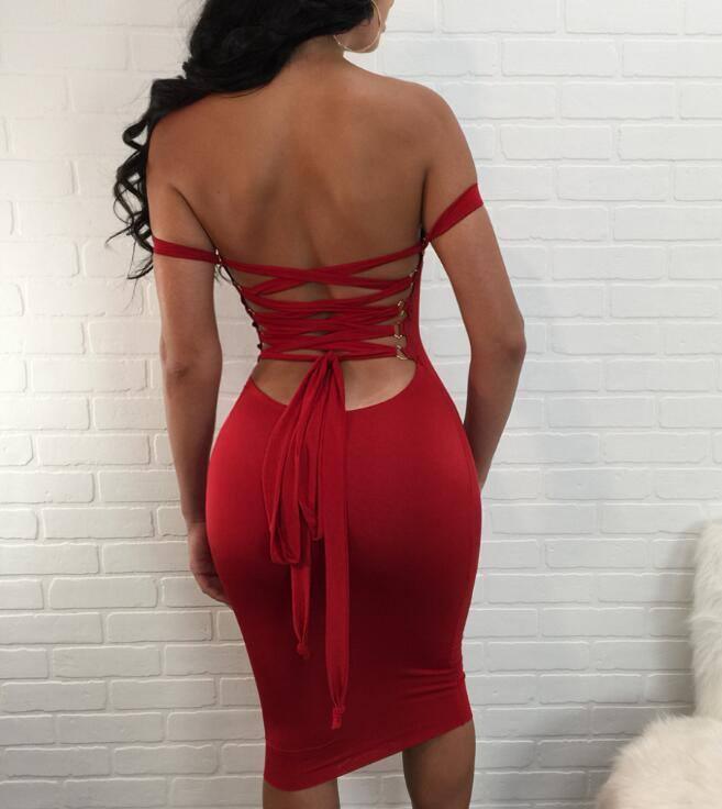 Wholesale Sexy Club Dress Bodycon Dress Women Bandage-3