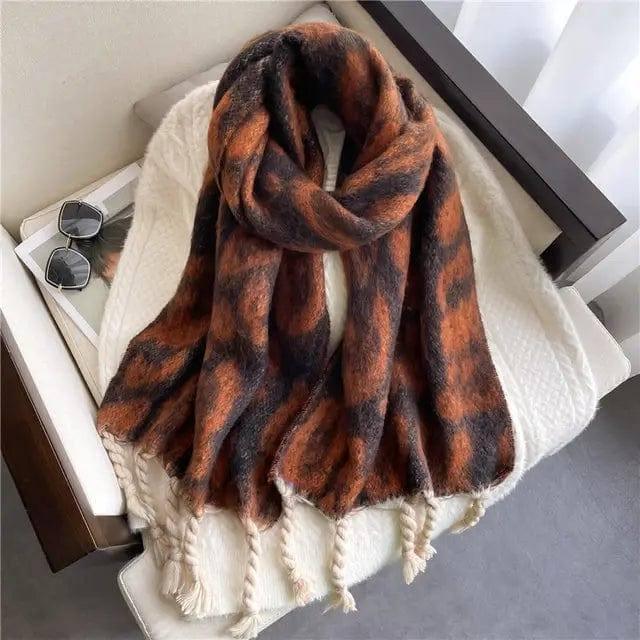 Winter Scarf Women Cashmere Warm Pashmina Solid Female Scarv-WT704-7