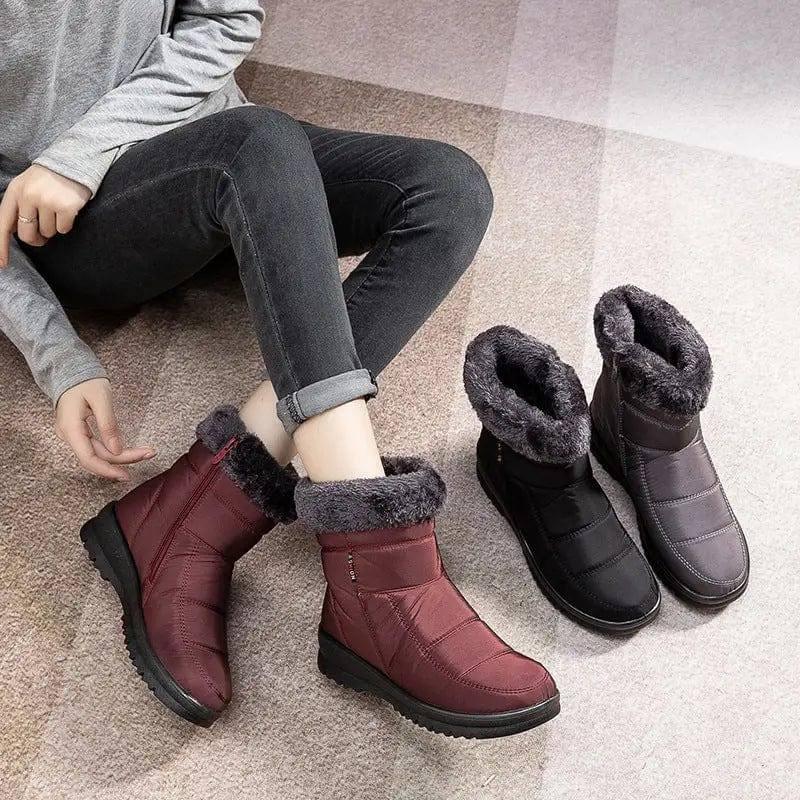 Winter Snow Boots Winter Warm Shoes For Women Low Heel Boots-2