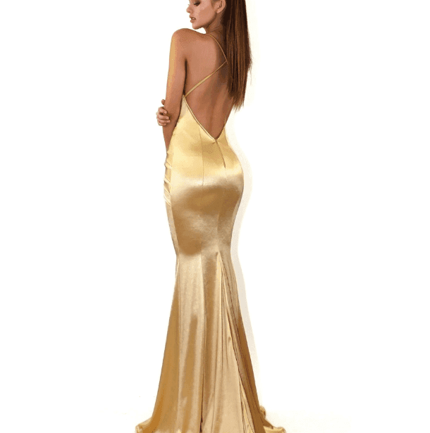 Women backless long dress Evening Gown Dresses-2