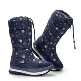 Women Boots Winter Shoes Women Snow Boots Platform Keep Warm-Blue-1