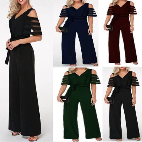 Women's Clothing One-piece Wide-leg Pants Casual-5