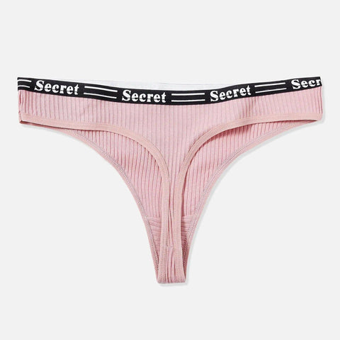 Women's Cotton Panties Sexy Thong Panties-Deep pink-6