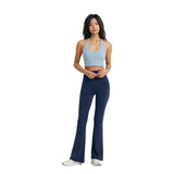 Women's Fashion Casual Solid Color No Size Yoga Bell-bottom-2