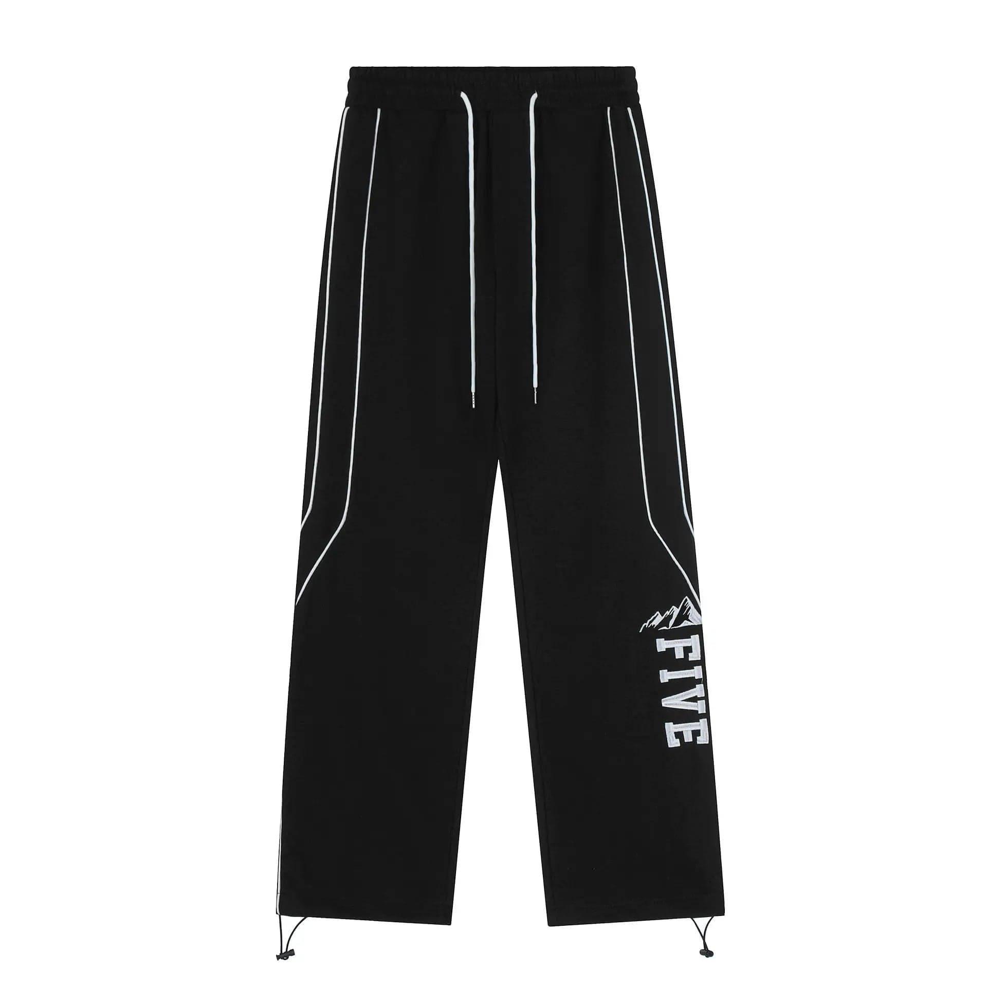 Women's Fashionable And Personalized Versatile Sports Pants-Black-7