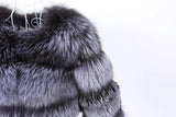 Women's Fashionable Fox Fur Splicing Short Coat-2