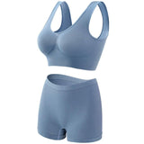 Women's Thin Underwear Push Up And Anti-sagging Fitness-Blue-14