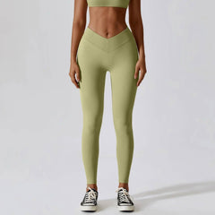 Women Sexy Sport Yoga Set Outfit Fitness Workout Clothes-only pants green-1