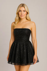 Spitzenkleid mit Röhrenoberteil und Schleife am Rücken, Sommermode, Silber / S