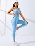Women Yoga Set 2/Pcs Seamless Workout Outfits Yoga-M-1